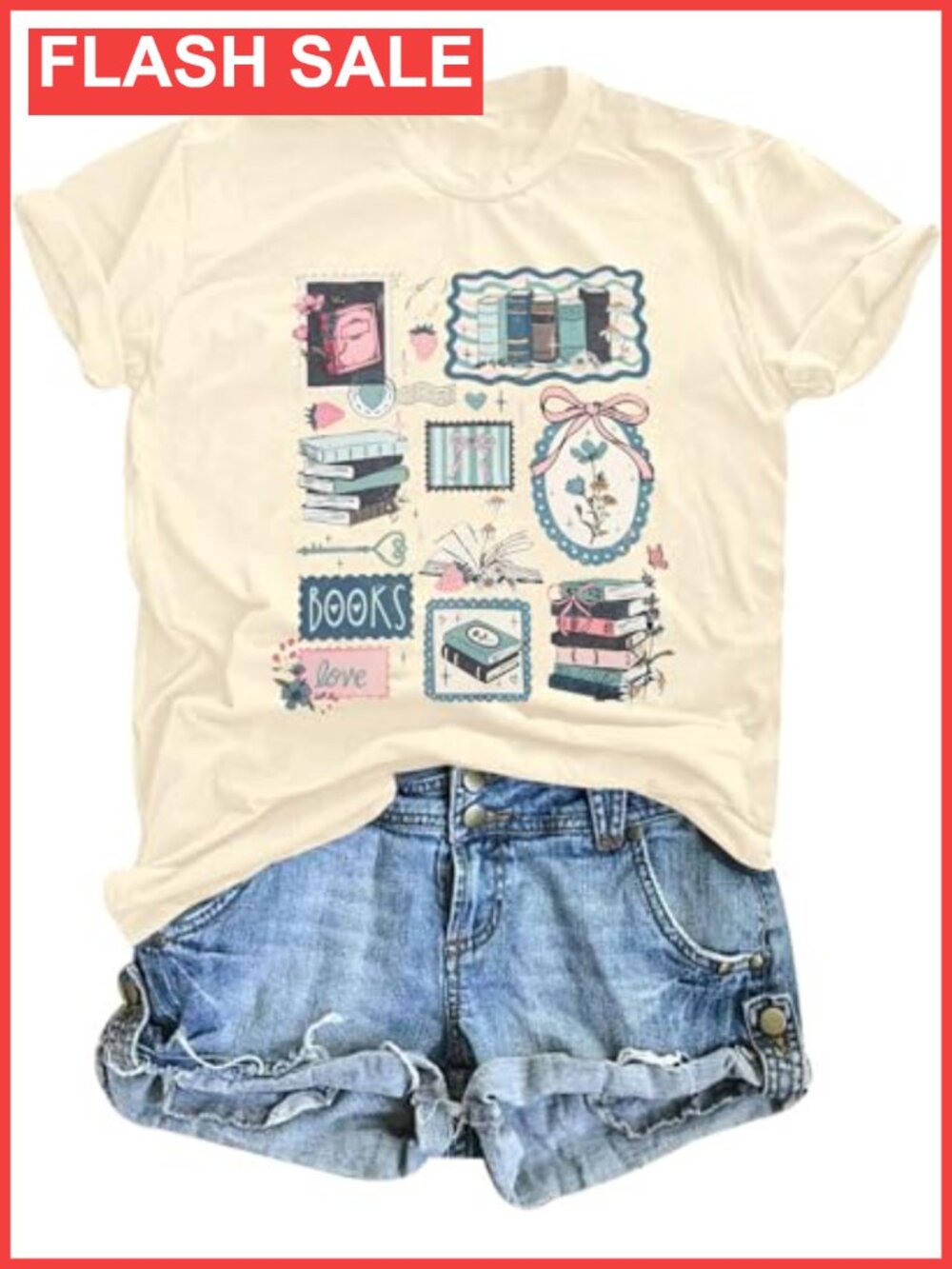 Book Lover Reading Graphic Tee Short Sleeve Cotton Blend Crew Neck